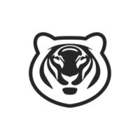 de voortreffelijk zwart wit vector logo is een tijger. geïsoleerd.