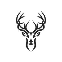 een bevallig zwart hert logo. geïsoleerd. vector