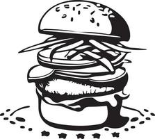 snel voedsel Hamburger illustratie voor vinyl snijdend vector