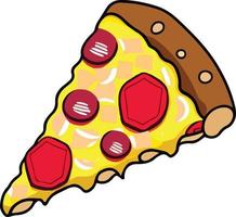 heerlijk peperoni pizza plak illustratie vector