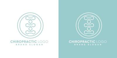 terug bot chiropractie logo met modern stijl premie vector