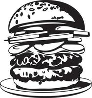 snel voedsel Hamburger illustratie voor vinyl snijdend vector