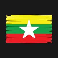 Myanmar vlag borstel vector