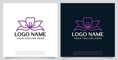 vector lotus bloem logo icoon. lineair stijl