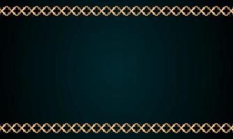 decoratief kader elegant voor ontwerp in Islamitisch stijl, plaats voor tekst. gouden grens en groen achtergrond. vector