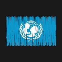 unicef vlag borstel vector