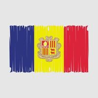 Andorra vlag borstel vector illustratie