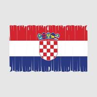 Kroatië vlag borstel vector illustratie