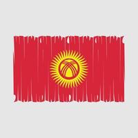 Kirgizië vlag borstel vector illustratie