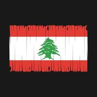Libanon vlag borstel vector illustratie