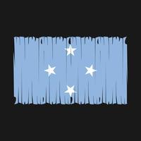 Micronesië vlag borstel vector illustratie