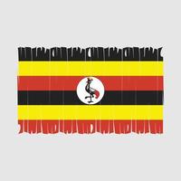 Oeganda vlag borstel vector illustratie