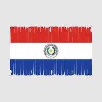 Paraguay vlag borstel vector illustratie