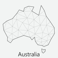 vector laag veelhoekige Australië kaart.