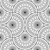 abstract mandala vis schaal naadloos patroon. sier- tegel, mozaïek- achtergrond. bloemen lapwerk oneindigheid kaart. Arabisch, Indisch, poef motieven. vector