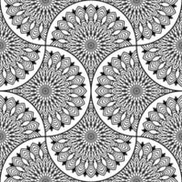 abstract mandala vis schaal naadloos patroon. sier- tegel, mozaïek- achtergrond. bloemen lapwerk oneindigheid kaart. Arabisch, Indisch, poef motieven. vector