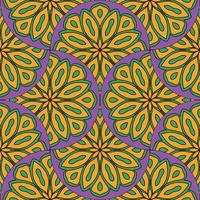 abstract mandala vis schaal naadloos patroon. sier- tegel, mozaïek- achtergrond. bloemen lapwerk oneindigheid kaart. Arabisch, Indisch, poef motieven. vector