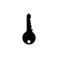 silhouet van de sleutel voor icoon, symbool, teken, pictogram, website, appjes, kunst illustratie, logo of grafisch ontwerp element. vector illustratie