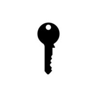 silhouet van de sleutel voor icoon, symbool, teken, pictogram, website, appjes, kunst illustratie, logo of grafisch ontwerp element. vector illustratie