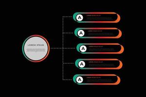 Zakelijke infographicssjabloon in 5 stappen vector