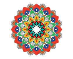 sier- kleurrijk mandala ontwerp vector