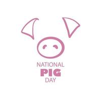 nationaal varken dag vector spandoek. 1e maart nationaal Verenigde Staten van Amerika vakantie.