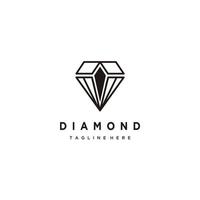 diamant sieraden goud minimalistische logo ontwerp vector icoon