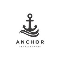 anker Golf boot schip marinier nautische logo ontwerp vector
