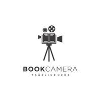 boek camera fotografie logo ontwerp vector icoon