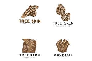 hout laag logo boom schors structuur ontwerp Woud sjabloon vector