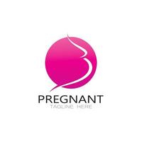 zwanger vrouw logo ontwerp illustratie icoon sjabloon vector , abstract minimalistische gemakkelijk, voor bevalling, moederschap kliniek, zwanger mode, zwanger foto's met modern concepten