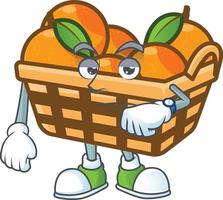 mand sinaasappels tekenfilm karakter stijl vector