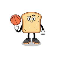 brood illustratie net zo een basketbal speler vector