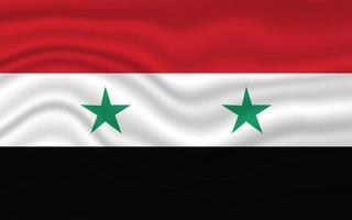 Syrië nationaal vlag vector 3d golvend illustratie