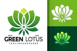 groen natuur lotus logo logos ontwerp element voorraad vector illustratie sjabloon
