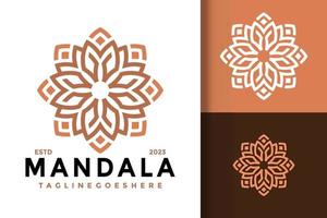 brief m mandala ornament logo logos ontwerp element voorraad vector illustratie sjabloon