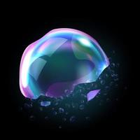 barsten zeep bubbels werkwijze stadium vector
