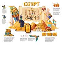 oude Egypte infographic reizen concept vector