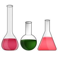 chemisch inrichting voor chemie laboratorium experimenten in school- vector