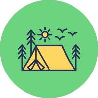 camping tent vector icoon