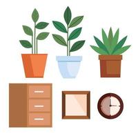 binnenshuis home decor icon set vector