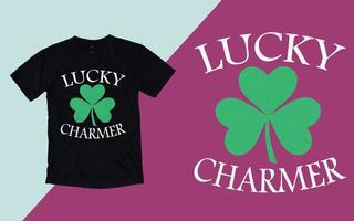 Lucky charmeur t shirt, st. Patrick dag t overhemd vector