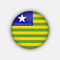 piaui vlag, staat van Brazilië. vector illustratie.