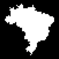 pixel kaart van Brazilië. vector illustratie.