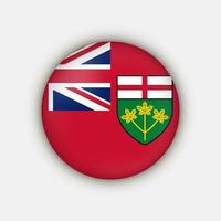 Ontario vlag, provincie van Canada. vector illustratie.