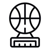 basketbal kop icoon schets vector. trofee prijs vector