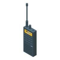 analoog walkie talkie icoon isometrische vector. retro ontwerp vector