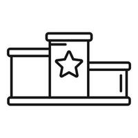 ranking podium icoon schets vector. het beste rang vector