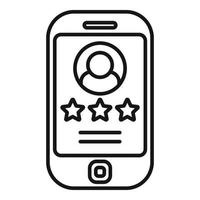 smartphone ranking icoon schets vector. medaille trofee vector