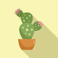 cactus pot icoon vlak vector. kantoor natuur vector